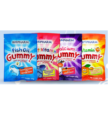 Детские конфеты с витаминами и минералами Gummy BioPharm 24 гр 4 вида