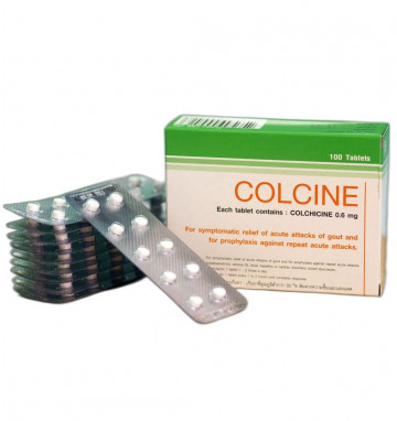 Колхицин для лечения подагры и отложения солей Colcine 100 капсул