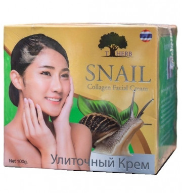 Антивозрастной улиточный крем с коллагеном Thai Herb 100 гр