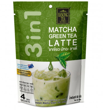 Растворимый зеленый чай матча 3-в-1 Ranong Matcha 80 гр