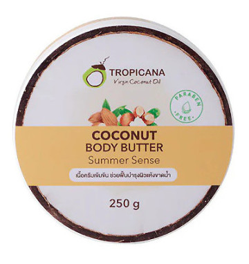 Увлажняющее крем - масло на основе кокосового масла Tropicana 250 гр