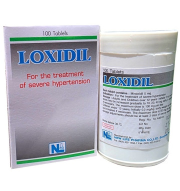 Таблетки с миноксидилом для роста волос Loxidil 5 мг (Minox) 100 шт