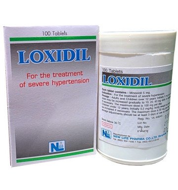 Таблетки с миноксидилом для роста волос Loxidil 5 мг (Minox) 100 шт