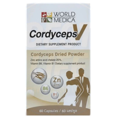 Комплекс Кордицепса с витаминами группы B и хелатом цинка V World Medica 60 капсул