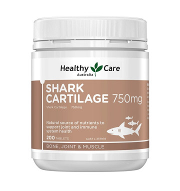 Акулий хрящ Shark Cartilage 750 мг Healthy Care 200 капсул