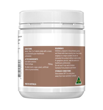 Акулий хрящ Shark Cartilage 750 мг Healthy Care 200 капсул