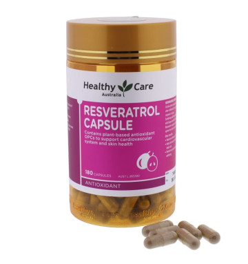 Ресвератрол Антиоксидант для сердечно-сосудистой системы Healthy Care 180 капсул