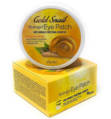 Золотые патчи с улиткой от Esfolio 60 штук