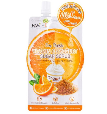 Сахарный скраб для лица с витамином С и йогуртом Nami 30 гр